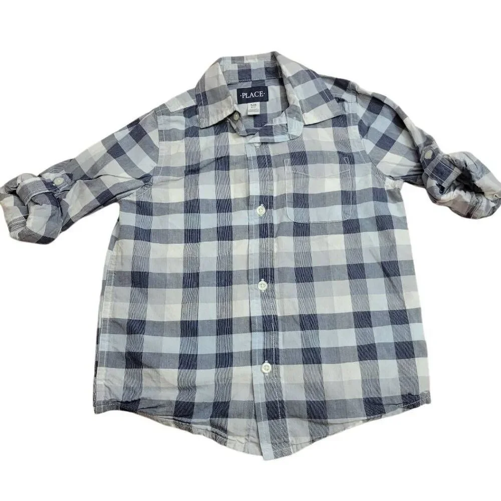Children's Place plaid shirt S5/6